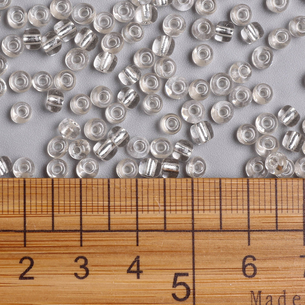 Clear - 6/0 Silverlined (50g) - Seed Beads