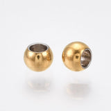 anti tarnish gold surface on gold beads shown on a white background