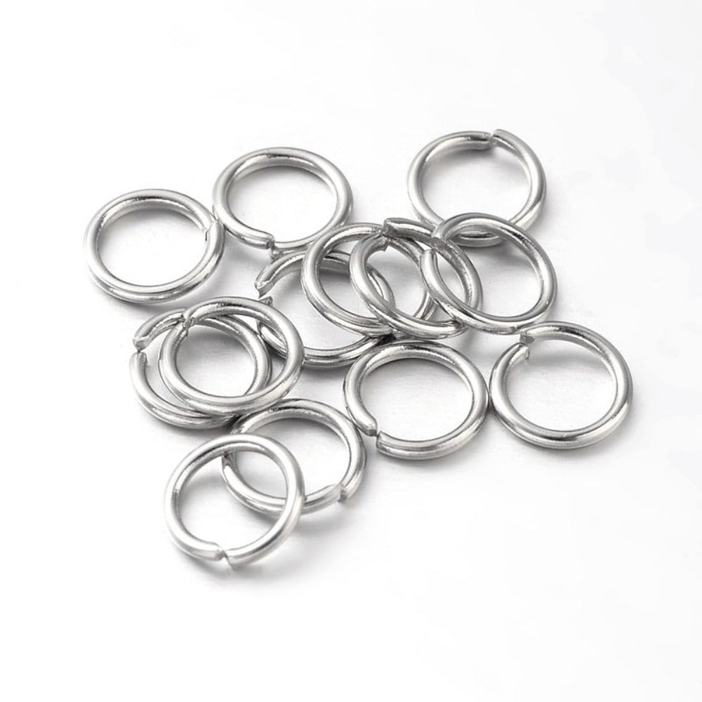 small metal joining jump rings to connect jewelry and craft items in an anti tarnish finish