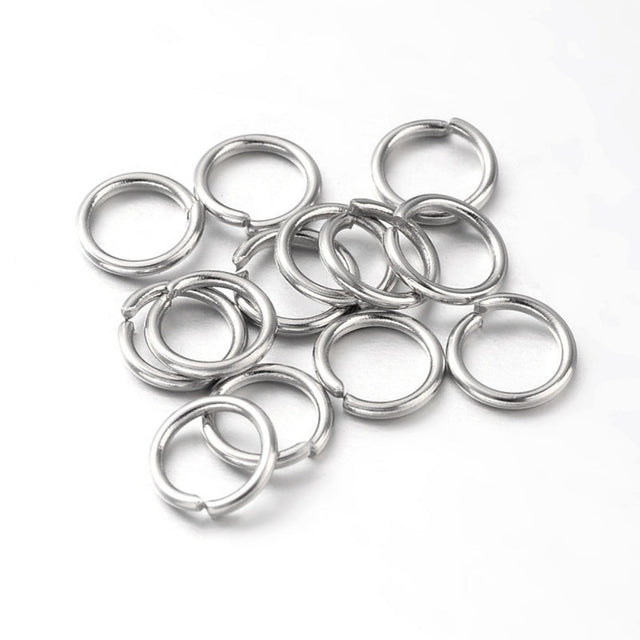 small metal joining jump rings to connect jewelry and craft items in an anti tarnish finish
