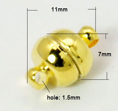 7x11mm Magnetic Clasps (5) - Gold