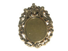 Oval Pendant Setting Antique Gold Qty: 1