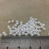 4mm Round Acrylic Pearls (500) - White