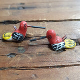 Rare Hand Made & Painted Clay Birds from Peru (2) #20 - Humming Bird