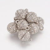 10mm Magnetic Diamante Clasp - Platinum
