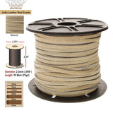 Spool of India Leather Real Suede with specifications on a white background