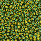 Green/Yellow Stripe - 8/0 Special Effect (25g) - Seed Beads