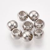 anti tarnish surface on silver beads shown on a white background