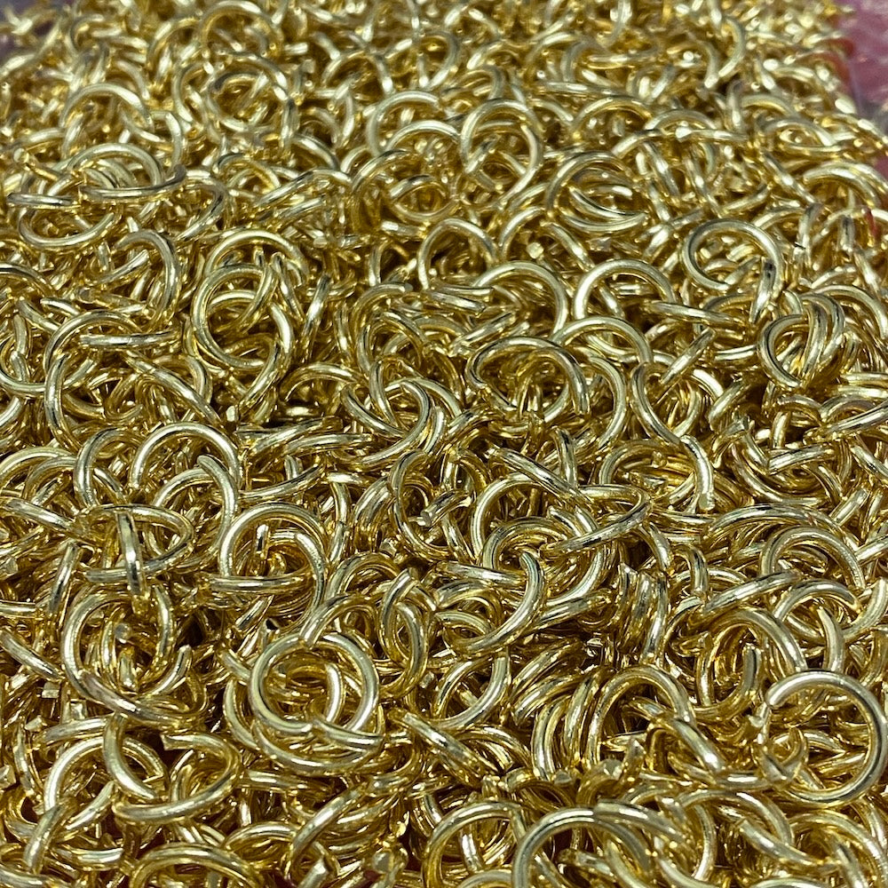 10x1.5mm Steel Jumprings (50) - Gold