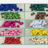 5mm Cube Wood Beads (50) - Mixed
