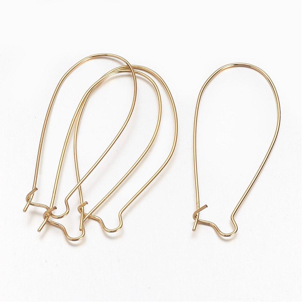 43mm Kidney Ear Wires (10) Gold – Bead Shack
