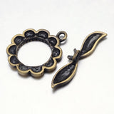 Flower & Leaf Toggle (1) - Ancient Gold