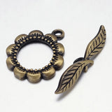 Flower & Leaf Toggle (1) - Ancient Gold