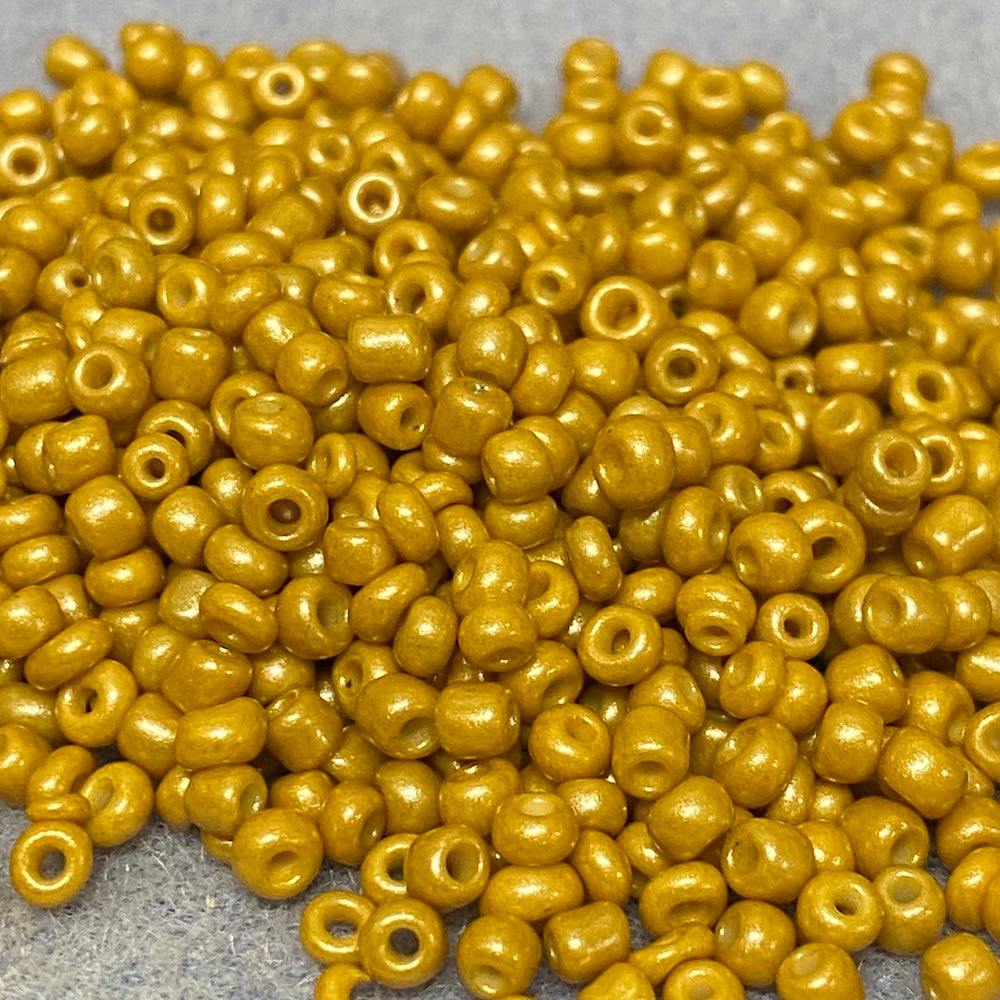 Mustard - 8/0 Metallic Opaque (25g) - Seed Beads