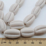 Starfruit  - Vanilla Opaque - Java Glass Lampwork Beads - (1 strand)