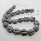 Starfruit - Light Purple Opaque - Java Glass Lampwork Beads - (1 strand)