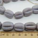 Starfruit - Light Purple Opaque - Java Glass Lampwork Beads - (1 strand)