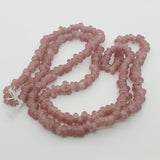 Donuts - Pink Transparent - Java Glass Lampwork Beads - (1 strand)