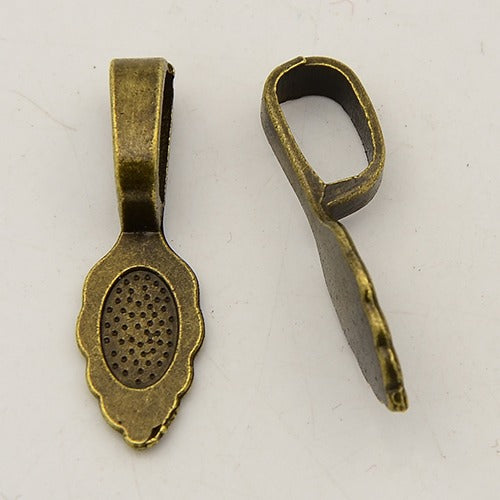 Pendant Bail - Ancient Gold LEAF (2)