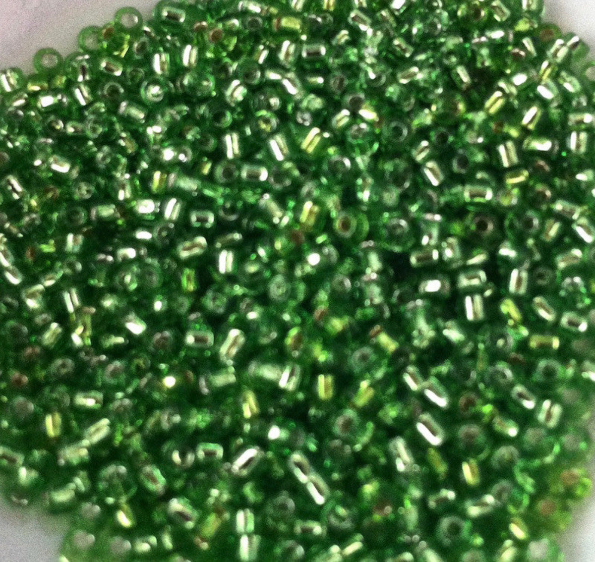 12/0 (#49) Peridot Green Silverlined - 24g tube