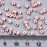 Coral/White Stripe - 8/0 Special Effect (25g) - Seed Beads