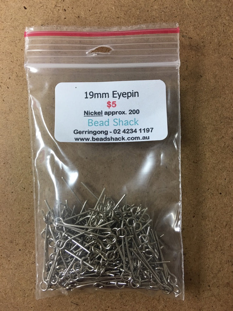 19mm Eyepin - Nickel - Bead Shack