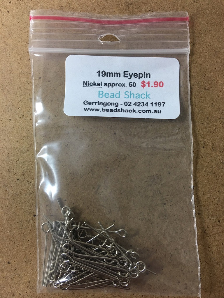 19mm Eyepin - Nickel - Bead Shack