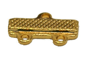 2to1 Connector Bar Gold Qty: 10 - Bead Shack