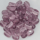 7x4mm Pinched Rice (50) - Transparent Light Amethyst - Vintage Czech Glass Beads