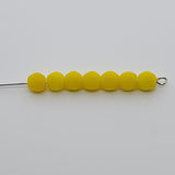 5mm Facet Round (50) - Yellow Opaque - Vintage Czech Glass Beads