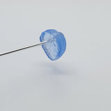 8x8mm Heart Leaf (25) - Blue Transparent - Vintage Czech Glass Beads