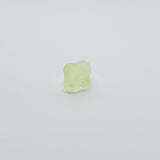 7x6mm Cross (25) - Lemon Transparent Frosted - Vintage Czech Glass Beads