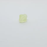 7x6mm Cross (25) - Lemon Transparent Frosted - Vintage Czech Glass Beads