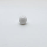 6mm Round (25) - White Opaque Lustre - Vintage Czech Glass Beads