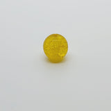 8mm Round (10) - Yellow Crackle - Vintage Czech Glass Beads