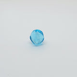 6mm Facet Round (25) - Aqua Transparent - Vintage Czech Glass Beads