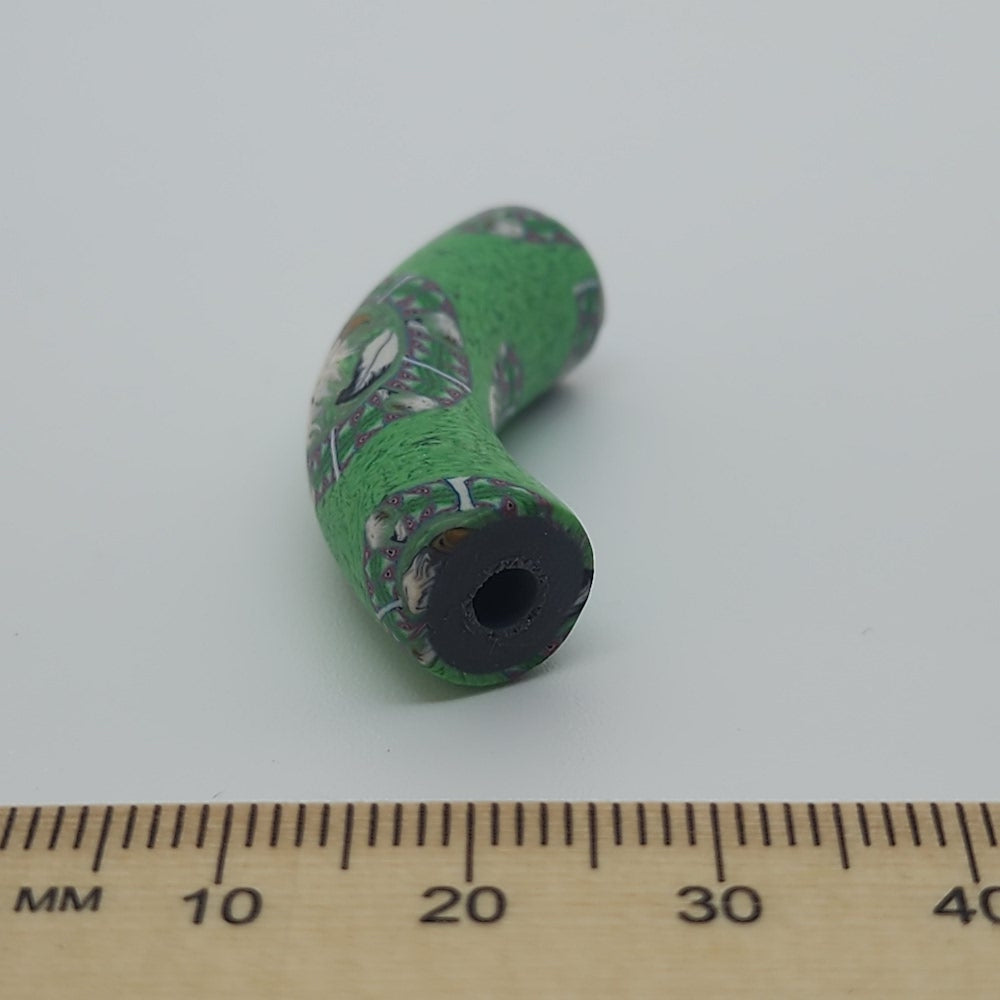 36x10mm Elbow Fimo Beads (10) - Eagle w. Feather