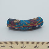 36x10mm Elbow Fimo Beads (10) - Indian Face w. Feathers