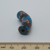 36x10mm Elbow Fimo Beads (10) - Indian Face w. Feathers