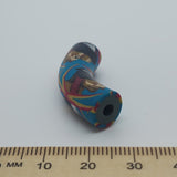 36x10mm Elbow Fimo Beads (10) - Indian Face w. Feathers