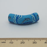 36x10mm Elbow Fimo Beads (10) - Dolphin Diving