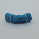 36x10mm Elbow Fimo Beads (10) - Dolphin Diving