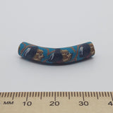 35x7mm Elbow Fimo Beads (10) - Indian Face w. Feathers