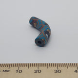 35x7mm Elbow Fimo Beads (10) - Indian Face w. Feathers