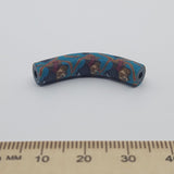 35x7mm Elbow Fimo Beads (10) - Indian Face w. Feathers