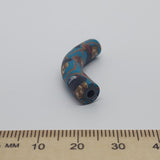 35x7mm Elbow Fimo Beads (10) - Indian Face w. Feathers