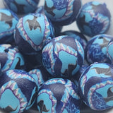 12mm Round Fimo Beads (10) - Whale Tail