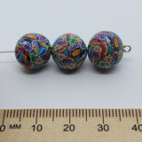 8mm Round Fimo Beads (10) - Sun & 3 Mountains
