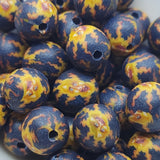8mm Round Fimo Beads (10) - Sun Face