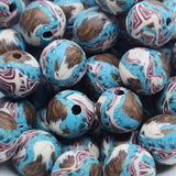 8mm Round Fimo Beads (10) - Eagle Head